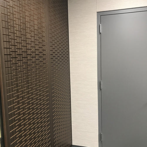 Slotted Acoustic Wood Panels for Walls and Ceilings Example