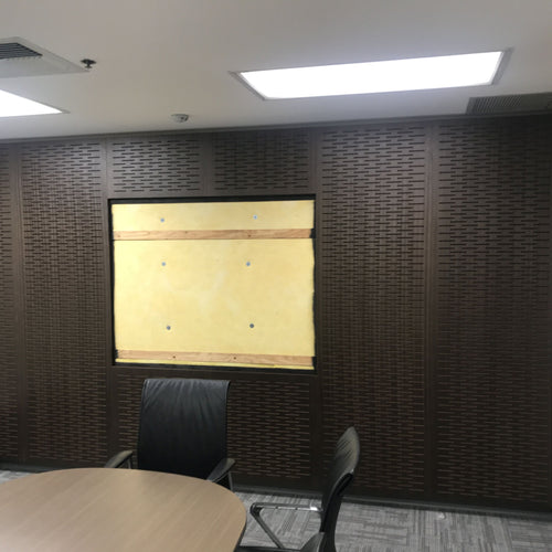 Slotted Acoustic Wood Wall Panels Example